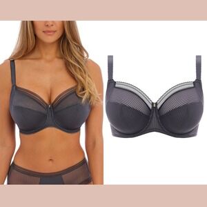 NWT $64 Fantasie [ 36K US ] Fusion Underwire Side Support Bra In Grey #T2136
